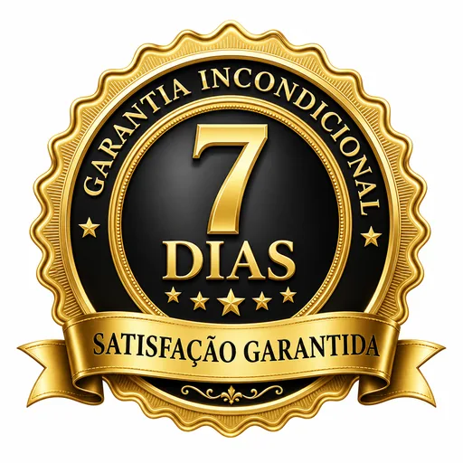 Selo de garantia incondicional de 7 dias — satisfação garantida